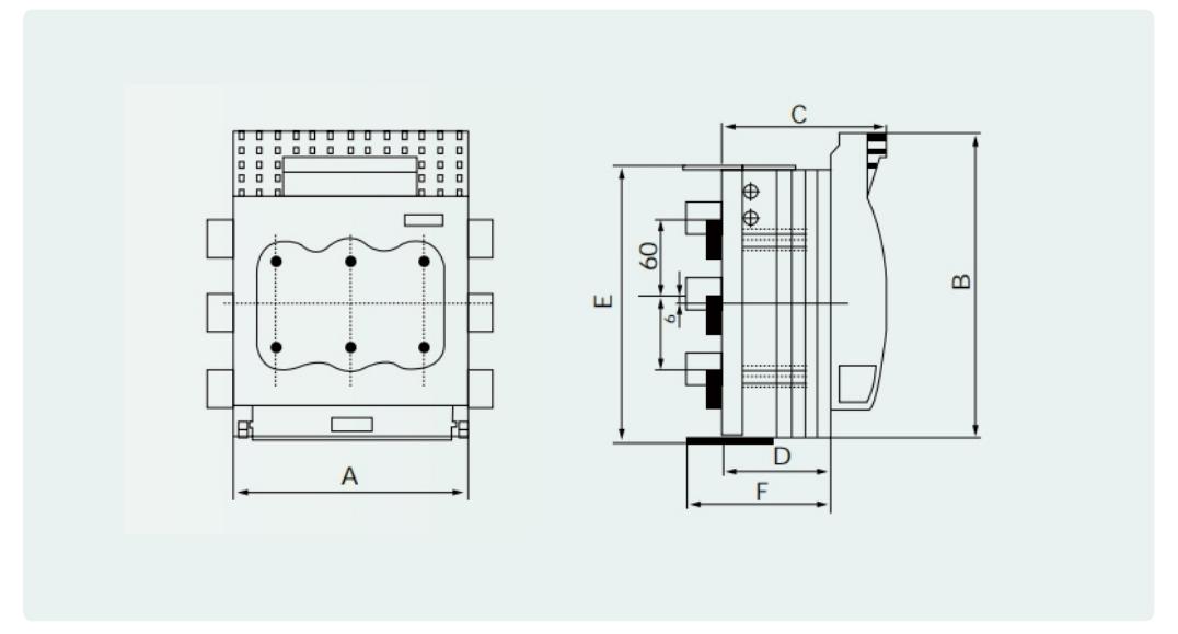 WTHD fuse switch dimesions