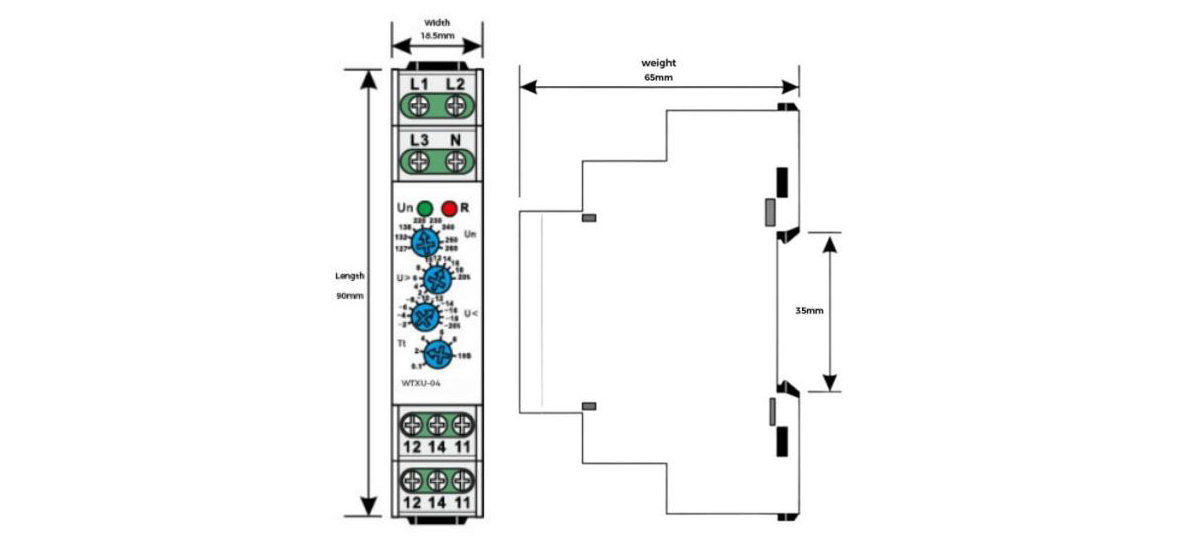 WTXU dimensions